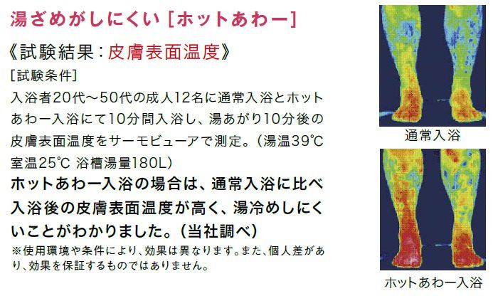 湯ざめがしにくいホットあわー